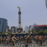 Mexico City and London cyclists strip down to protest