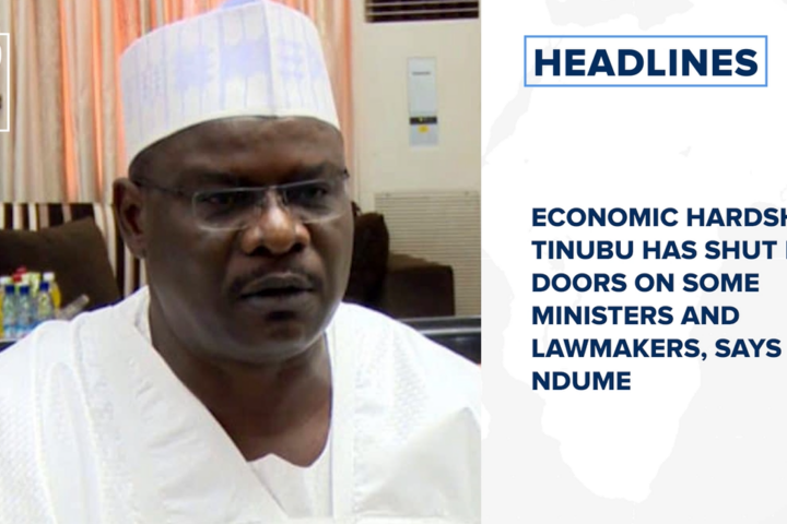 Economic hardship: Tinubu has shut his doors on some ministers and lawmakers, says Ndume