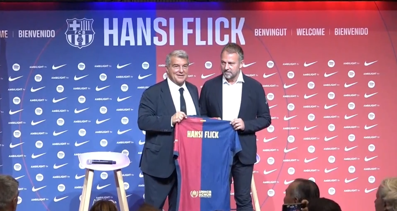 Barcelona presents new coach Hansi Flick