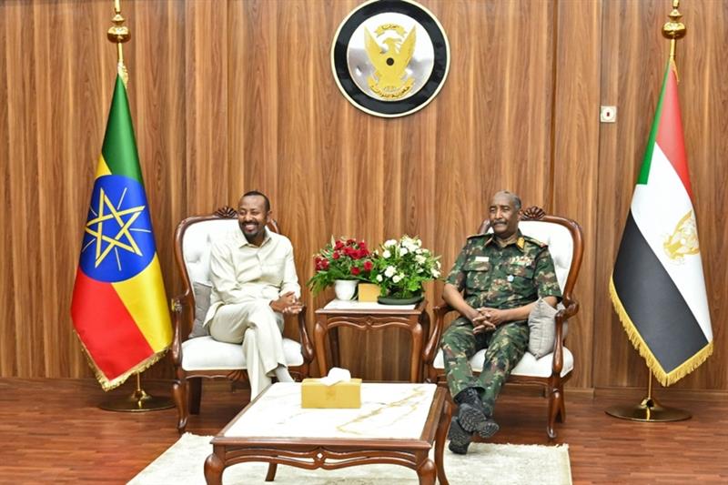 Sudan army chief Burhan hosts Ethiopia's Abiy Ahmed